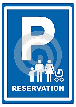 Parking lot for family, reservation, reserved parking, eps.