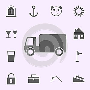 parking lot for freight icon. signs of pins icons universal set for web and mobile