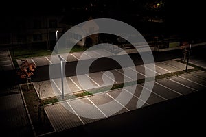 Parking lot at night