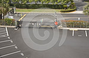 Parking lot security gate