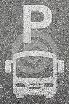 Parking lot sign bus coach park traffic city mobility