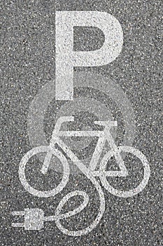 Parking lot sign E-Bike E Bike Ebike park electric bike electro