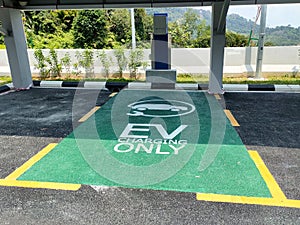 Parking lots and charging points for electric vehicles.