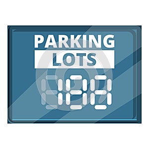 Parking lots icon, cartoon style