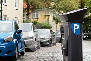 Parking machine with solar panel