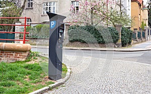 Parking Meter on an Empty Street