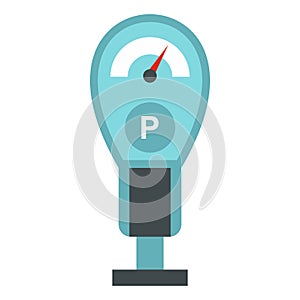 Parking meter icon, flat style