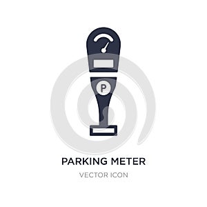 parking meter icon on white background. Simple element illustration from City elements concept