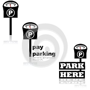 Parking meter icons