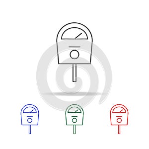 Parking meter line icon. Elements in multi colored icons for mobile concept and web apps. Icons for website design and development