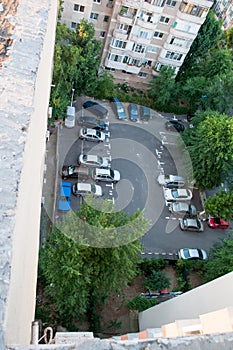 Parking between old blocks