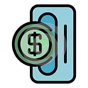 Parking payment icon vector flat