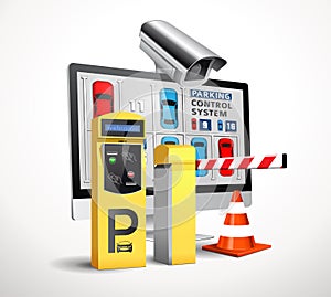 Parking payment station - access control
