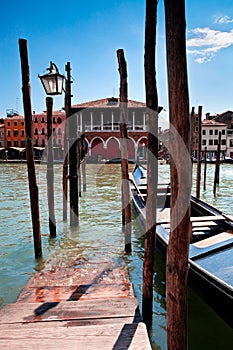 Parking place for Gondolas in Venice