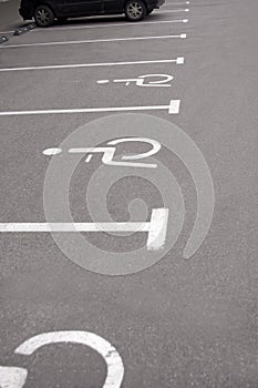 Parking place for invalid person