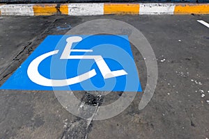Parking places with handicapped