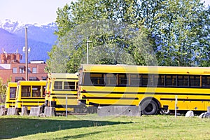 Parking school buses