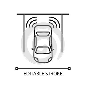 Parking sensors pixel perfect linear icon photo