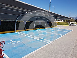 parking shelter shadow for peple with special needs shandow