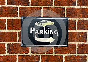 Parking sign.