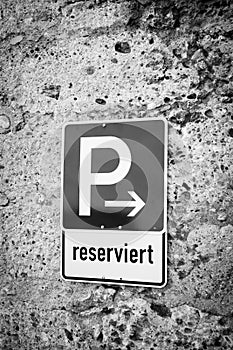 Parking sign 27