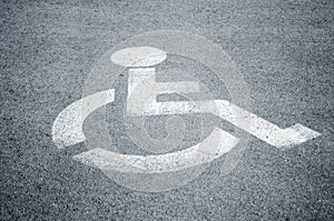 Parking sign for disabled people