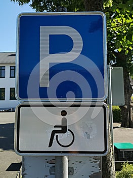 Parking Sign for Handicape