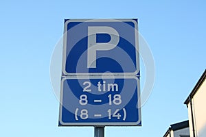 Parking sign