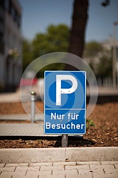 Parking sign for visitor parking