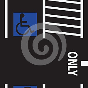 Parking space for the disabled