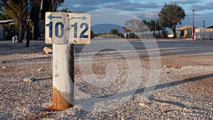 Parking spot, number 10 and 12, vacant campground sign photo