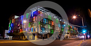 Parking Structure in Los Angeles With Colorful Acc