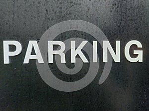 Parking text photo