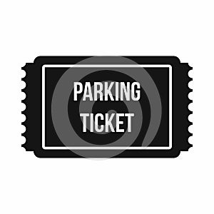 Parking ticket icon, simple style