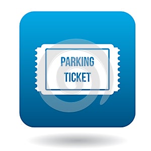 Parking ticket icon, simple style