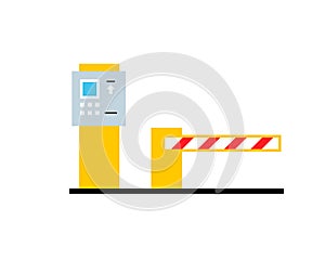 Parking ticket machine yellow icon