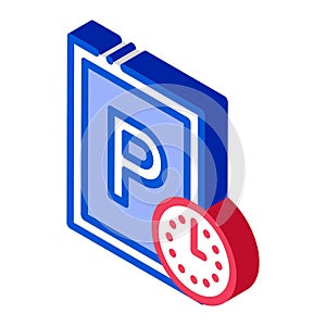 Parking Time isometric icon vector illustration