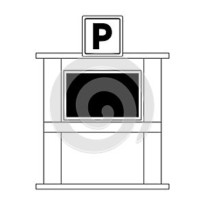 Parking toll booth icon