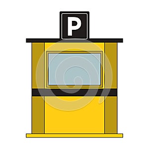 Parking toll booth icon