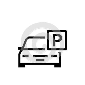 Parking valet outline icon