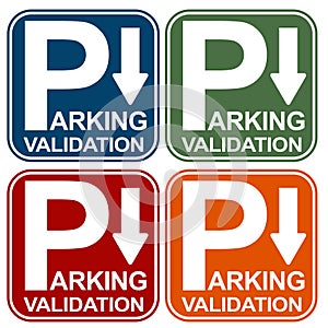 Parking Validation Sign