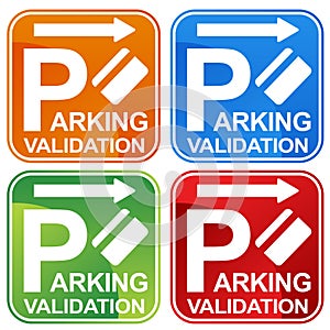 Parking Validation Ticket Sign photo