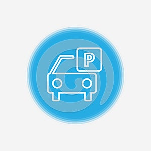 Parking vector icon sign symbol