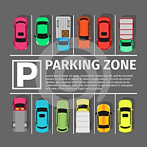 Parking Zone Conceptual Web Banner. Vector