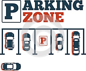 Parking zone poster in minimalist style