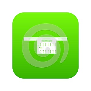 Parking icon green vector
