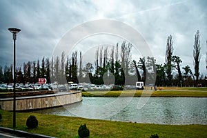 Parkinglot at a lake