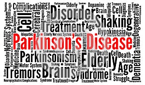 Parkinson`s disease word cloud concept