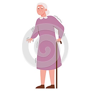 parkinson sick old woman