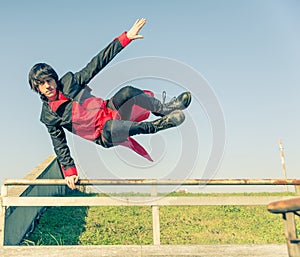 Parkour athlete